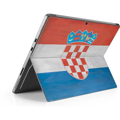 Croatia Flag Distressed Surface Pro 9 Skin